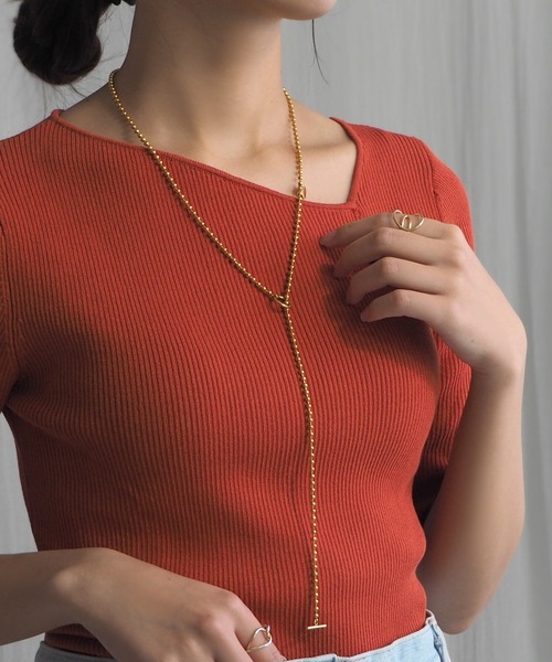 minia（ミニア）の「2WAYボールチェーンネックレス（ネックレス・レディース・シルバー/ゴールド・FREE）」の3枚目の写真