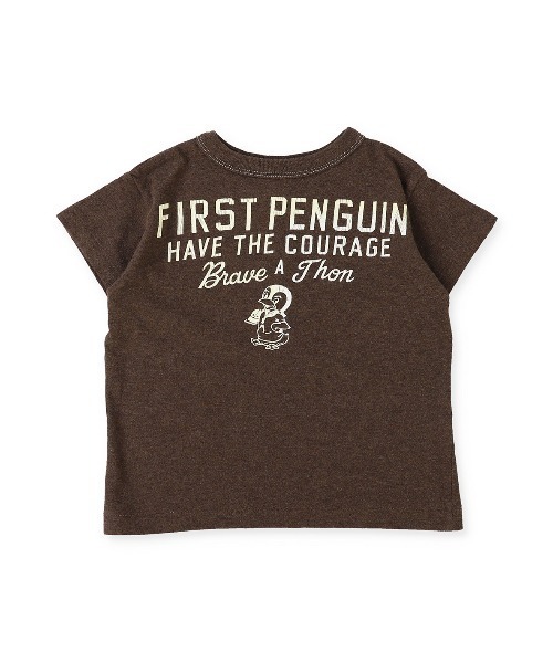 DENIM DUNGAREE(デニムダンガリー)の「トンプキン天竺 1ST PENGUIN Tシャツ(Tシャツ/カットソー・キッズ・ブラウン/ライトグリーン/ベージュ系その他/グレー/ブラック・110/120/100)」の4枚目の写真