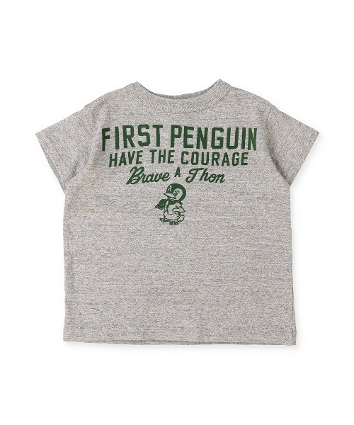 DENIM DUNGAREE(デニムダンガリー)の「トンプキン天竺 1ST PENGUIN Tシャツ(Tシャツ/カットソー・キッズ・ブラウン/ライトグリーン/ベージュ系その他/グレー/ブラック・110/120/100)」の3枚目の写真