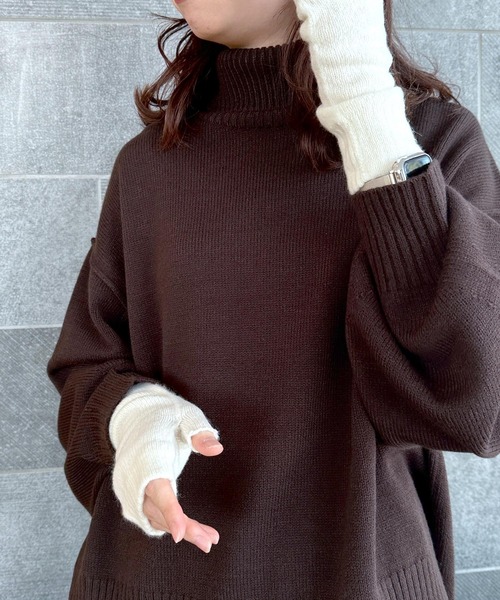 LEPSIM(レプシィム)の「フィンガーレスグローブ 988920(手袋・レディース・オレンジ/アイボリー/ブルー/ベージュ系その他/ブラック/グレー・ONE SIZE)」の8枚目の写真