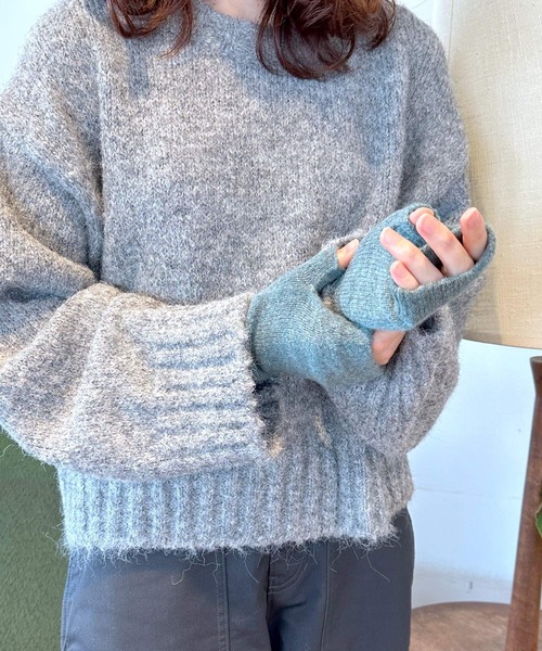 LEPSIM(レプシィム)の「フィンガーレスグローブ 988920(手袋・レディース・オレンジ/アイボリー/ブルー/ベージュ系その他/ブラック/グレー・ONE SIZE)」の18枚目の写真