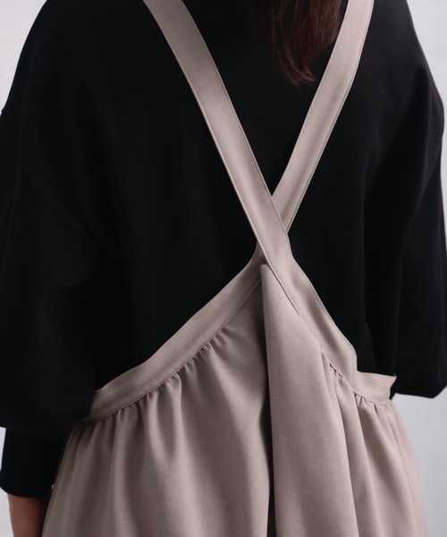 COCO WALK（ココウォーク）の「COCOWALK:ギャザーバッククロスエプロン（エプロン・レディース・チャコールグレー/グレイッシュベージュ・FREE）」の18枚目の写真