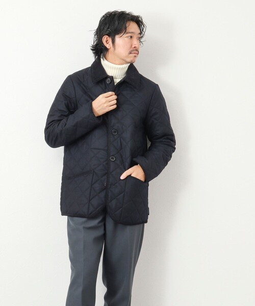 Traditional Weatherwear(トラディショナルウェザーウェア)の「【WEB限定】【Traditional WeatherWear】WAVERLY TWW WOOL ウールサキソニー キルティングジャケット(ブルゾン・メンズ・ブラック/ネイビー・38/42/40/36)」の8枚目の写真