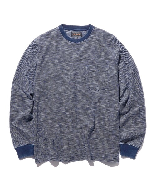 BEAMS PLUS（ビームスプラス）の「インディゴ スラブ ヤーン ポケット Tシャツ（Tシャツ/カットソー・メンズ・サックスブルー/その他/ネイビー・S/XL/L/M）」の2枚目の写真
