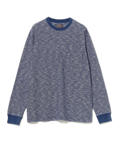 BEAMS PLUS（ビームスプラス）の「インディゴ スラブ ヤーン ポケット Tシャツ（Tシャツ/カットソー・メンズ・サックスブルー/その他/ネイビー・S/XL/L/M）」の11枚目の写真