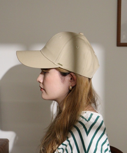 jou jou lier ブリム幅広ツイル無地CAP（キャップ