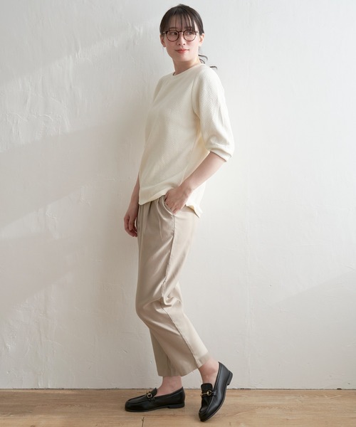 ikka(イッカ)の「GOKU楽パンツ ストレッチテーパード(その他パンツ・レディース・オリーブ/ブラック/ベージュ/ライトグレー/オフホワイト・M/L/S)」の16枚目の写真