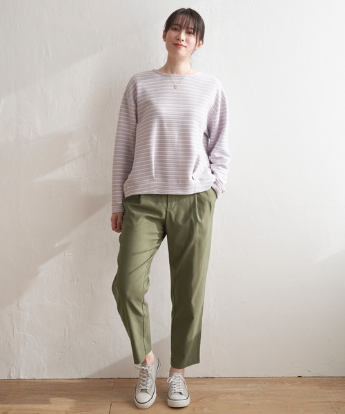 ikka(イッカ)の「GOKU楽パンツ ストレッチテーパード(その他パンツ・レディース・オリーブ/ブラック/ベージュ/ライトグレー/オフホワイト・M/L/S)」の20枚目の写真