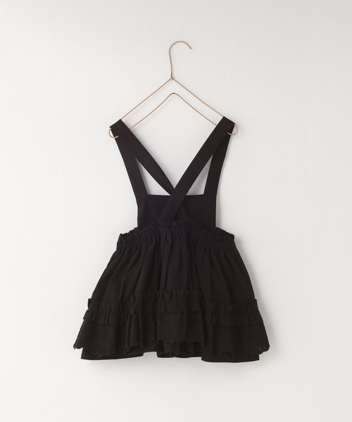 LOWRYS FARM（ローリーズファーム）の「シシュウエプロンワンピース　100712（ワンピース・キッズ・ブラック/ホワイト・110cm/130cm/150cm）」の10枚目の写真