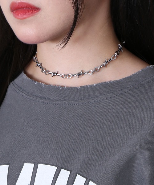 Figments（フィグメンツ）の「ワイヤーチョーカー（ネックレス・レディース・シルバー・FREE）」の2枚目の写真