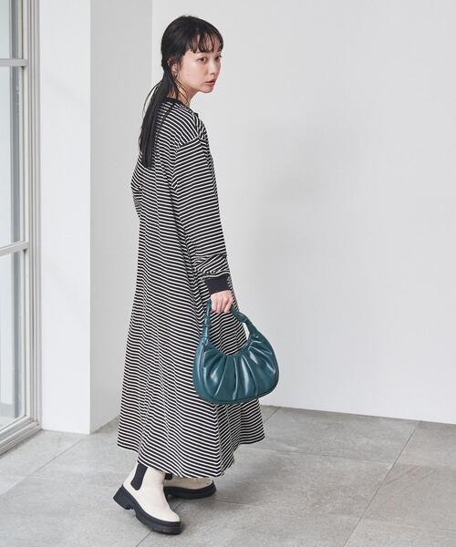 coen(コーエン)の「USAコットンレトロボーダーフレアマキシワンピース(ワンピース・レディース・ホワイト/ブラック/ブラウン/オレンジ・FREE)」の6枚目の写真