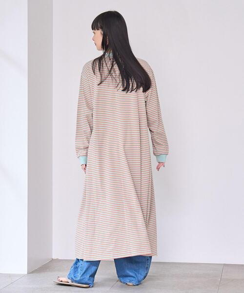 coen(コーエン)の「USAコットンレトロボーダーフレアマキシワンピース(ワンピース・レディース・ホワイト/ブラック/ブラウン/オレンジ・FREE)」の13枚目の写真