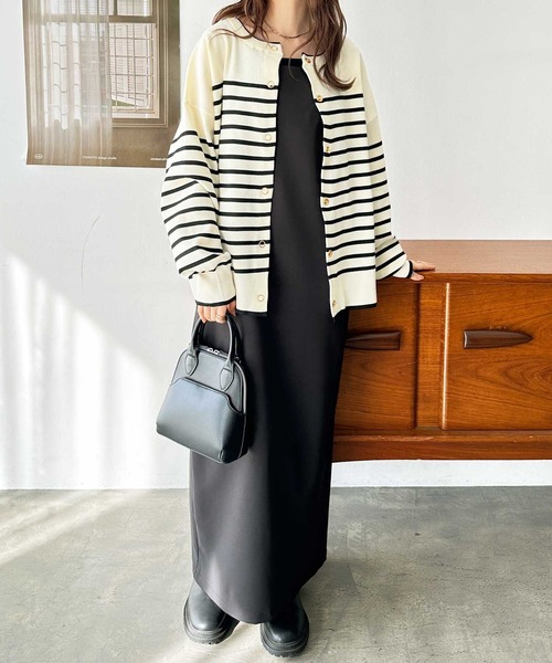 GeeRA（ジーラ）の「前後2way配色スポンディッシュカーディガン（カーディガン/ボレロ・レディース・モカ/ブラック/アイボリー/その他・SMALL/MEDIUM/LARGE）」の20枚目の写真