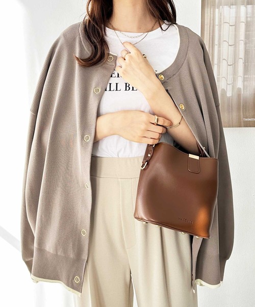 GeeRA（ジーラ）の「前後2way配色スポンディッシュカーディガン（カーディガン/ボレロ・レディース・モカ/ブラック/アイボリー/その他・SMALL/MEDIUM/LARGE）」の11枚目の写真