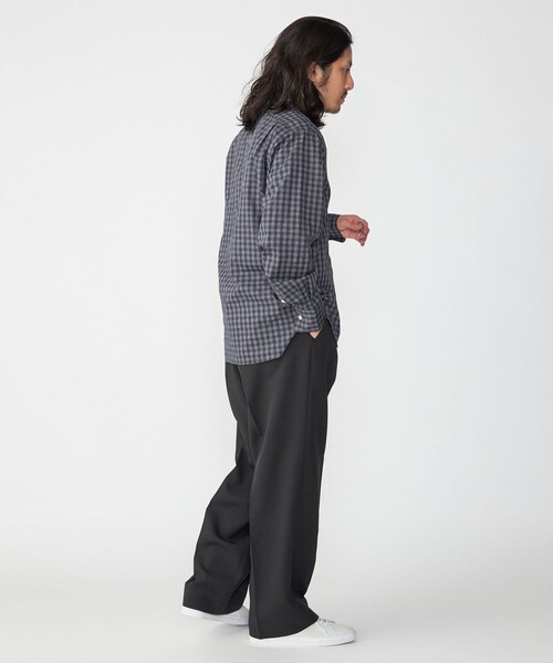 SHIPS(シップス)の「【WEB限定】SHIPS: MADE IN JAPAN ワンポイント ロゴ ギンガムチェック シャツ(シャツ/ブラウス・メンズ・グレー/ネイビー・SMALL/MEDIUM/X-LARGE/LARGE)」の7枚目の写真
