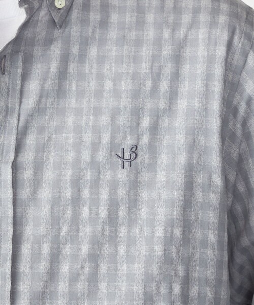 SHIPS(シップス)の「【WEB限定】SHIPS: MADE IN JAPAN ワンポイント ロゴ ギンガムチェック シャツ(シャツ/ブラウス・メンズ・グレー/ネイビー・SMALL/MEDIUM/X-LARGE/LARGE)」の19枚目の写真