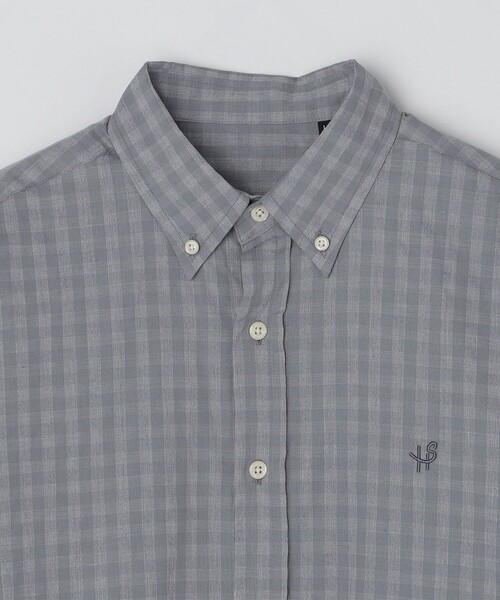 SHIPS(シップス)の「【WEB限定】SHIPS: MADE IN JAPAN ワンポイント ロゴ ギンガムチェック シャツ(シャツ/ブラウス・メンズ・グレー/ネイビー・SMALL/MEDIUM/X-LARGE/LARGE)」の21枚目の写真