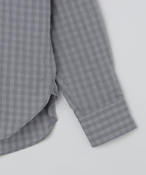 SHIPS(シップス)の「【WEB限定】SHIPS: MADE IN JAPAN ワンポイント ロゴ ギンガムチェック シャツ(シャツ/ブラウス・メンズ・グレー/ネイビー・SMALL/MEDIUM/X-LARGE/LARGE)」の22枚目の写真