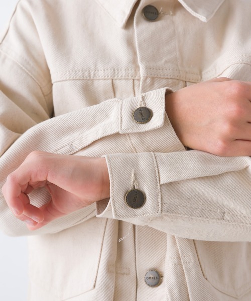 OMNES（オムネス）の「キッズビッグシルエット デニムジャケット（デニムジャケット・キッズ・ホワイト系その他/ブルー系その他/ワンウォッシュ・140/120/100）」の6枚目の写真