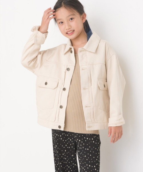 OMNES（オムネス）の「キッズビッグシルエット デニムジャケット（デニムジャケット・キッズ・ホワイト系その他/ブルー系その他/ワンウォッシュ・140/120/100）」の18枚目の写真