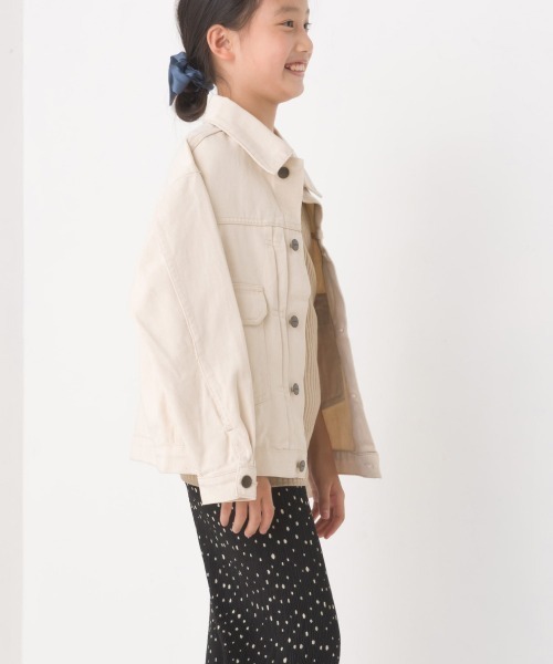 OMNES（オムネス）の「キッズビッグシルエット デニムジャケット（デニムジャケット・キッズ・ホワイト系その他/ブルー系その他/ワンウォッシュ・140/120/100）」の19枚目の写真