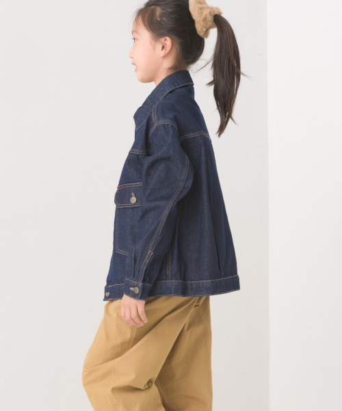 OMNES（オムネス）の「キッズビッグシルエット デニムジャケット（デニムジャケット・キッズ・ホワイト系その他/ブルー系その他/ワンウォッシュ・140/120/100）」の14枚目の写真