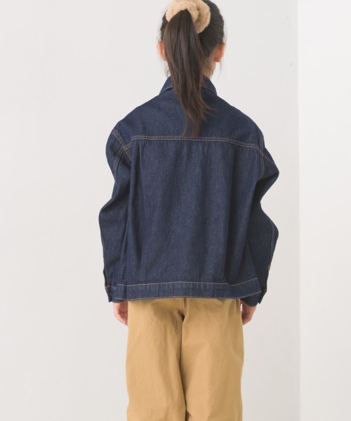 OMNES（オムネス）の「キッズビッグシルエット デニムジャケット（デニムジャケット・キッズ・ホワイト系その他/ブルー系その他/ワンウォッシュ・140/120/100）」の15枚目の写真