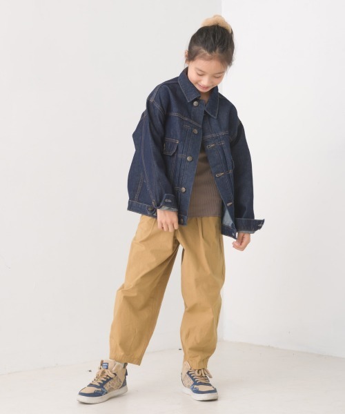 OMNES（オムネス）の「キッズビッグシルエット デニムジャケット（デニムジャケット・キッズ・ホワイト系その他/ブルー系その他/ワンウォッシュ・140/120/100）」の16枚目の写真