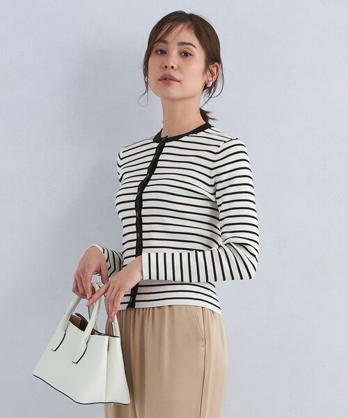 green label relaxing(グリーンレーベルリラクシング)の「<1_OF MINE>フォルムリブ クルーネック カーディガン ーウォッシャブル-(カーディガン/ボレロ・レディース・その他1/ネイビー/ロイヤルブルー/ケリー・FREE)」の19枚目の写真