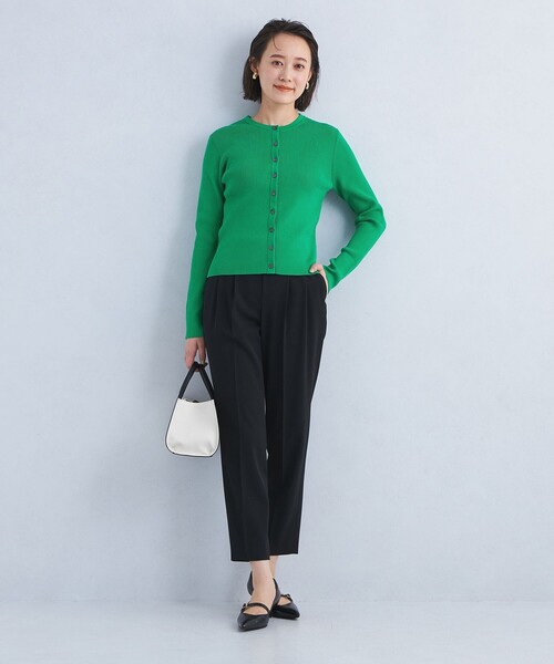 green label relaxing(グリーンレーベルリラクシング)の「<1_OF MINE>フォルムリブ クルーネック カーディガン ーウォッシャブル-(カーディガン/ボレロ・レディース・その他1/ネイビー/ロイヤルブルー/ケリー・FREE)」の16枚目の写真