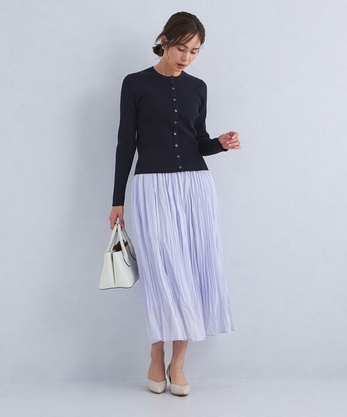 green label relaxing(グリーンレーベルリラクシング)の「<1_OF MINE>フォルムリブ クルーネック カーディガン ーウォッシャブル-(カーディガン/ボレロ・レディース・その他1/ネイビー/ロイヤルブルー/ケリー・FREE)」の14枚目の写真