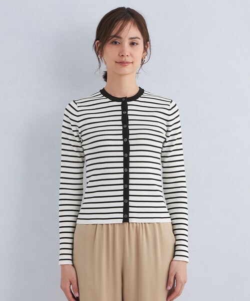 green label relaxing(グリーンレーベルリラクシング)の「<1_OF MINE>フォルムリブ クルーネック カーディガン ーウォッシャブル-(カーディガン/ボレロ・レディース・その他1/ネイビー/ロイヤルブルー/ケリー・FREE)」の13枚目の写真