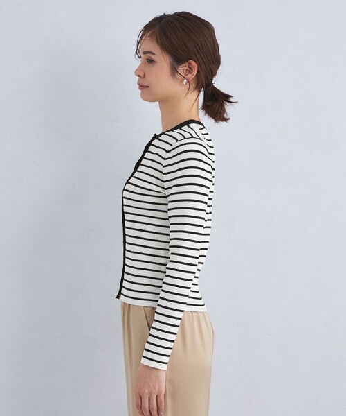 green label relaxing(グリーンレーベルリラクシング)の「<1_OF MINE>フォルムリブ クルーネック カーディガン ーウォッシャブル-(カーディガン/ボレロ・レディース・その他1/ネイビー/ロイヤルブルー/ケリー・FREE)」の12枚目の写真