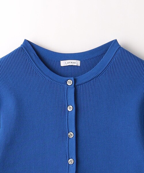 green label relaxing(グリーンレーベルリラクシング)の「<1_OF MINE>フォルムリブ クルーネック カーディガン ーウォッシャブル-(カーディガン/ボレロ・レディース・その他1/ネイビー/ロイヤルブルー/ケリー・FREE)」の8枚目の写真