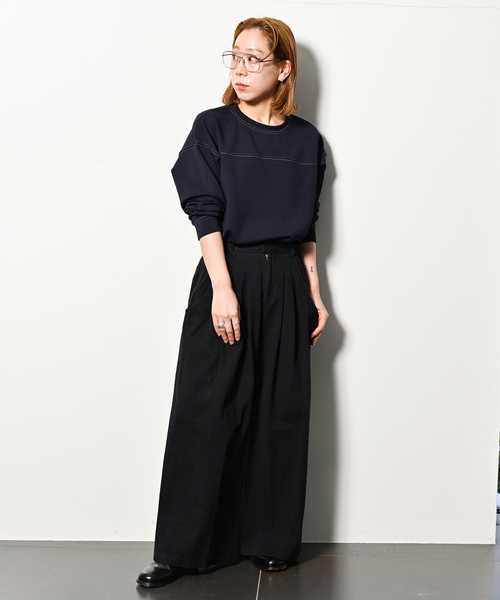 CITYSHOP（シティーショップ）の「TACK COTTON CHINO：パンツ（チノパンツ・レディース・ベージュ/ブラック・36/38）」の5枚目の写真