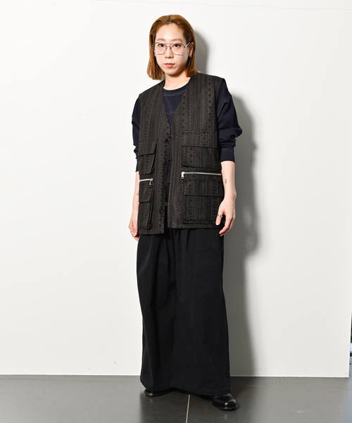 CITYSHOP（シティーショップ）の「TACK COTTON CHINO：パンツ（チノパンツ・レディース・ベージュ/ブラック・36/38）」の6枚目の写真