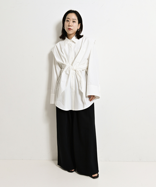 CITYSHOP（シティーショップ）の「TACK COTTON CHINO：パンツ（チノパンツ・レディース・ベージュ/ブラック・36/38）」の15枚目の写真