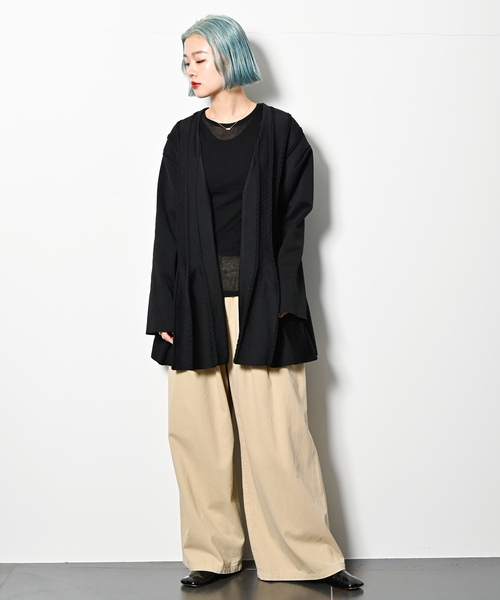 CITYSHOP（シティーショップ）の「TACK COTTON CHINO：パンツ（チノパンツ・レディース・ベージュ/ブラック・36/38）」の17枚目の写真