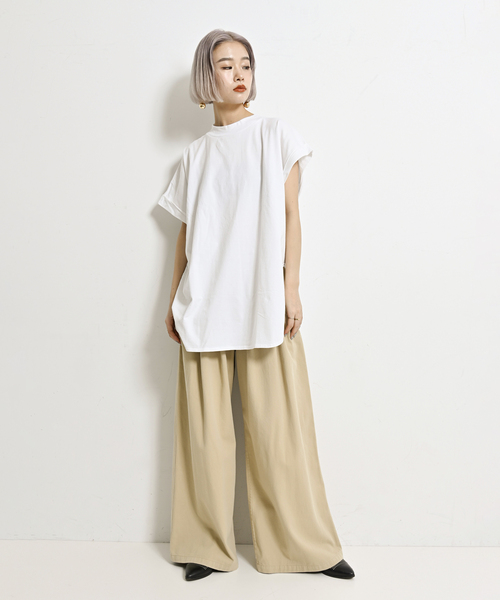 CITYSHOP（シティーショップ）の「TACK COTTON CHINO：パンツ（チノパンツ・レディース・ベージュ/ブラック・36/38）」の22枚目の写真