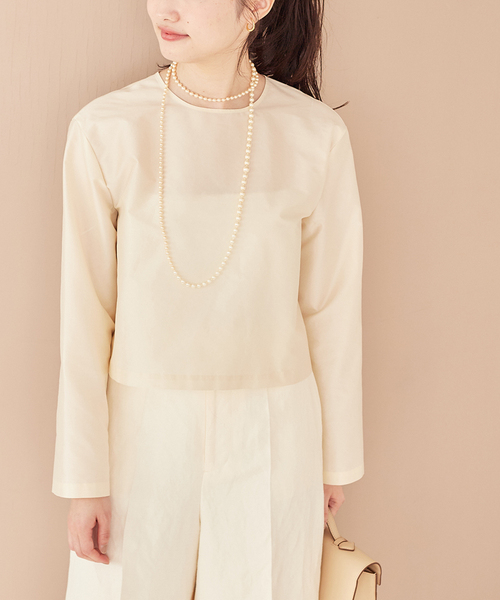 plage（プラージュ）の「Silk Mix Taffeta T ブラウス（シャツ
