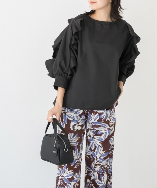 LAVEANGE（ラビアンジェ）の「カウレザーミニボストンショルダーバッグ（ショルダーバッグ・レディース・シルバー/ブラック・F）」の5枚目の写真