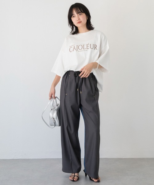 LAVEANGE（ラビアンジェ）の「カウレザーミニボストンショルダーバッグ（ショルダーバッグ・レディース・シルバー/ブラック・F）」の9枚目の写真