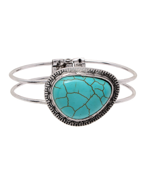 Kastane(カスタネ)の「【Kastane】ターコイズブレス(ブレスレット・レディース・シルバー・FREE)」の1枚目の写真