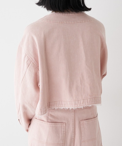 SHENERY（シーナリー）の「2WAYデニムジャケット（デニムジャケット・レディース・アイボリー/ピンク/ブルー・FREE）」の10枚目の写真