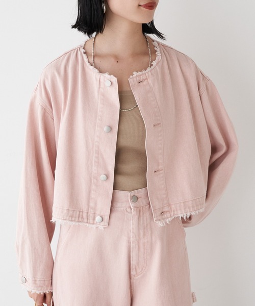 SHENERY（シーナリー）の「2WAYデニムジャケット（デニムジャケット・レディース・アイボリー/ピンク/ブルー・FREE）」の11枚目の写真