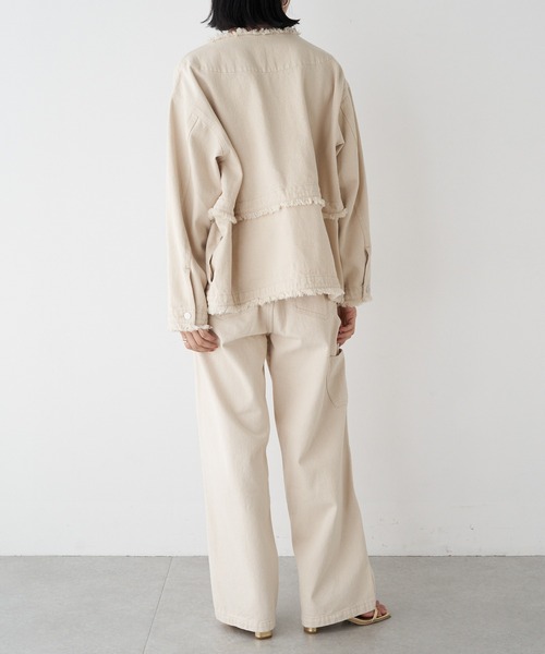 SHENERY（シーナリー）の「2WAYデニムジャケット（デニムジャケット・レディース・アイボリー/ピンク/ブルー・FREE）」の15枚目の写真