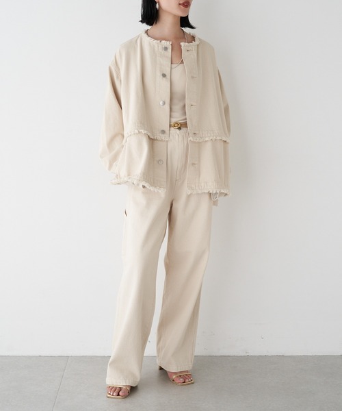 SHENERY（シーナリー）の「2WAYデニムジャケット（デニムジャケット・レディース・アイボリー/ピンク/ブルー・FREE）」の18枚目の写真