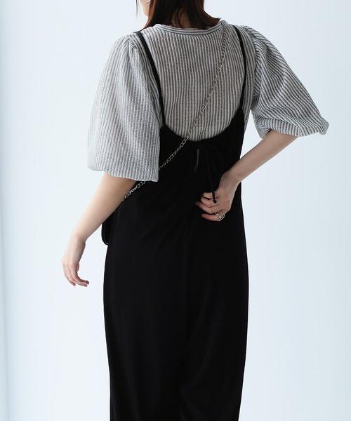 Doula Doula（ドゥーラドゥーラ）の「ワイドサロペットパンツ（サロペット/オーバーオール・レディース・ベージュ/アイボリー/ブラック/グレイッシュベージュ・FREE）」の7枚目の写真