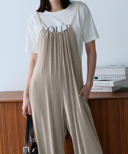 Doula Doula（ドゥーラドゥーラ）の「ワイドサロペットパンツ（サロペット/オーバーオール・レディース・ベージュ/アイボリー/ブラック/グレイッシュベージュ・FREE）」の11枚目の写真