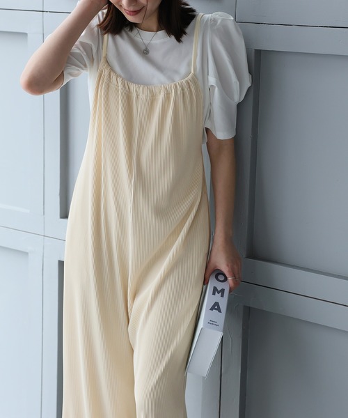 Doula Doula（ドゥーラドゥーラ）の「ワイドサロペットパンツ（サロペット/オーバーオール・レディース・ベージュ/アイボリー/ブラック/グレイッシュベージュ・FREE）」の17枚目の写真